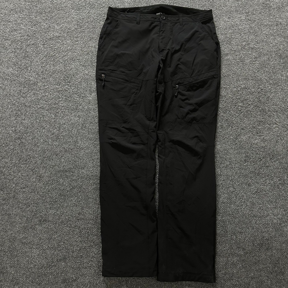 Eddie Bauer Hiking Pants Womens Size 12 Black Fleece Lined Stretch Cargo Outdoor